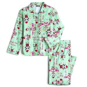 JOE BOXER Pajama Pant Set 2PC Sleepwear JINGLE BELL SANTA Rockers PJs 5/6